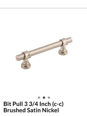 Bit Pull 3 3/4" Brushed Satin Nickel Cabinet Pull - Brushed Nickel Finish